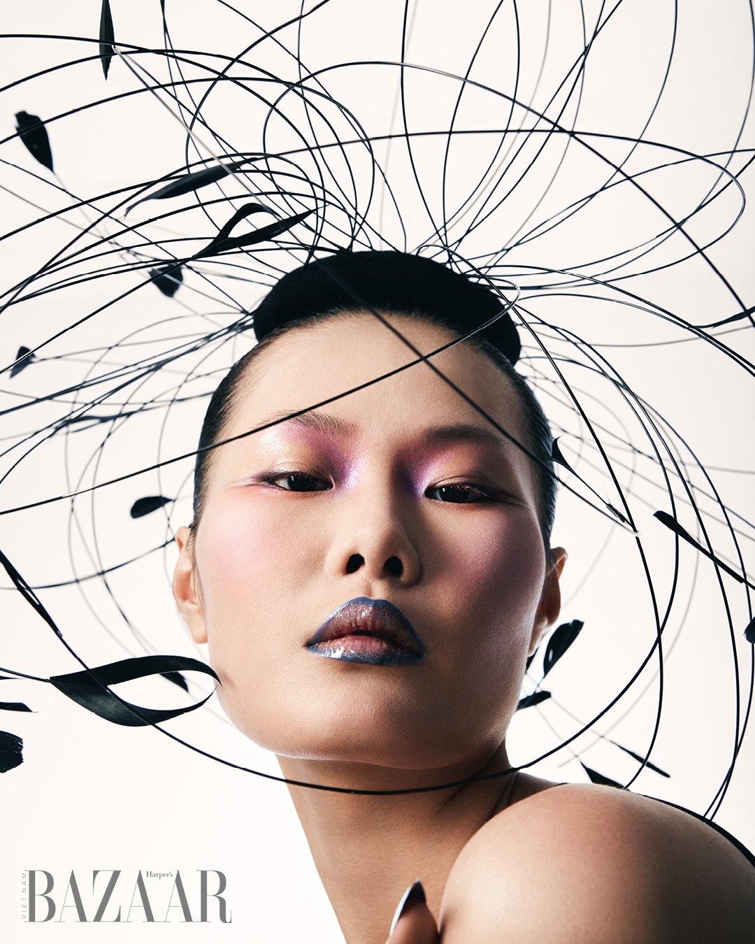 Harper's Bazaar editorial featuring an ANT model