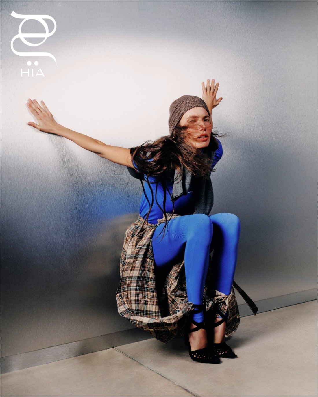HIA magazine editorial of an ANT model in blue