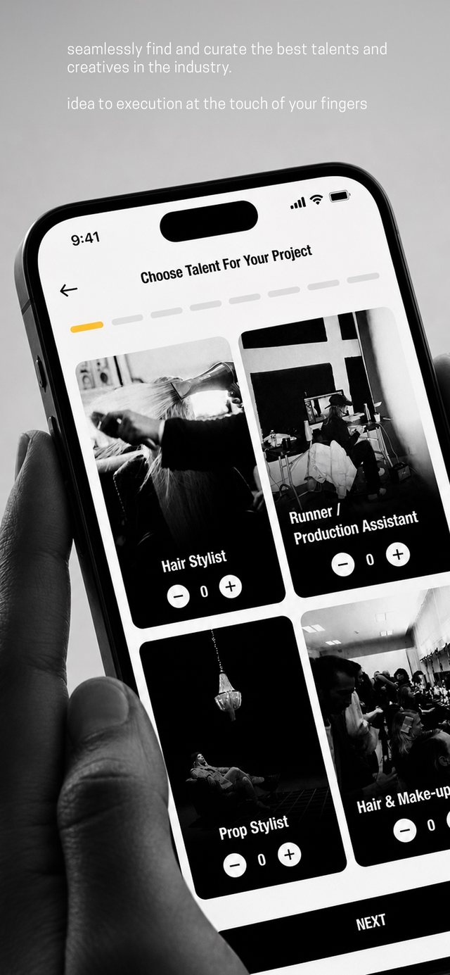 Choosing talent for a project in the ANT Talent app